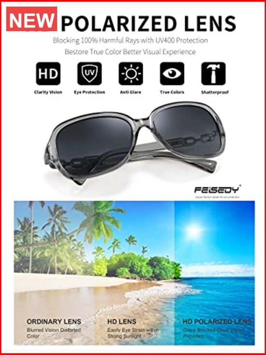 Vintage Square Polarized Sunglasses for Women UV400 Travel Driving main image 7